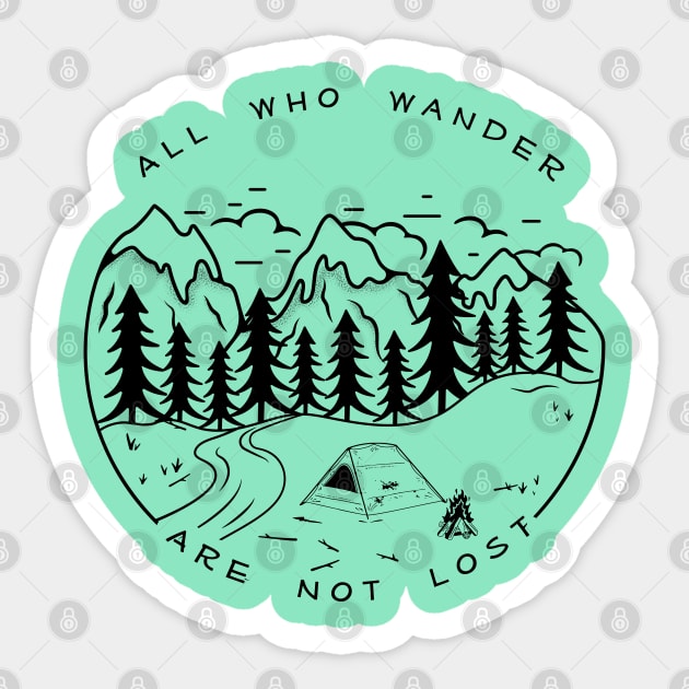 Hiking Mountain Trail Outoors Sticker by Imp's Dog House